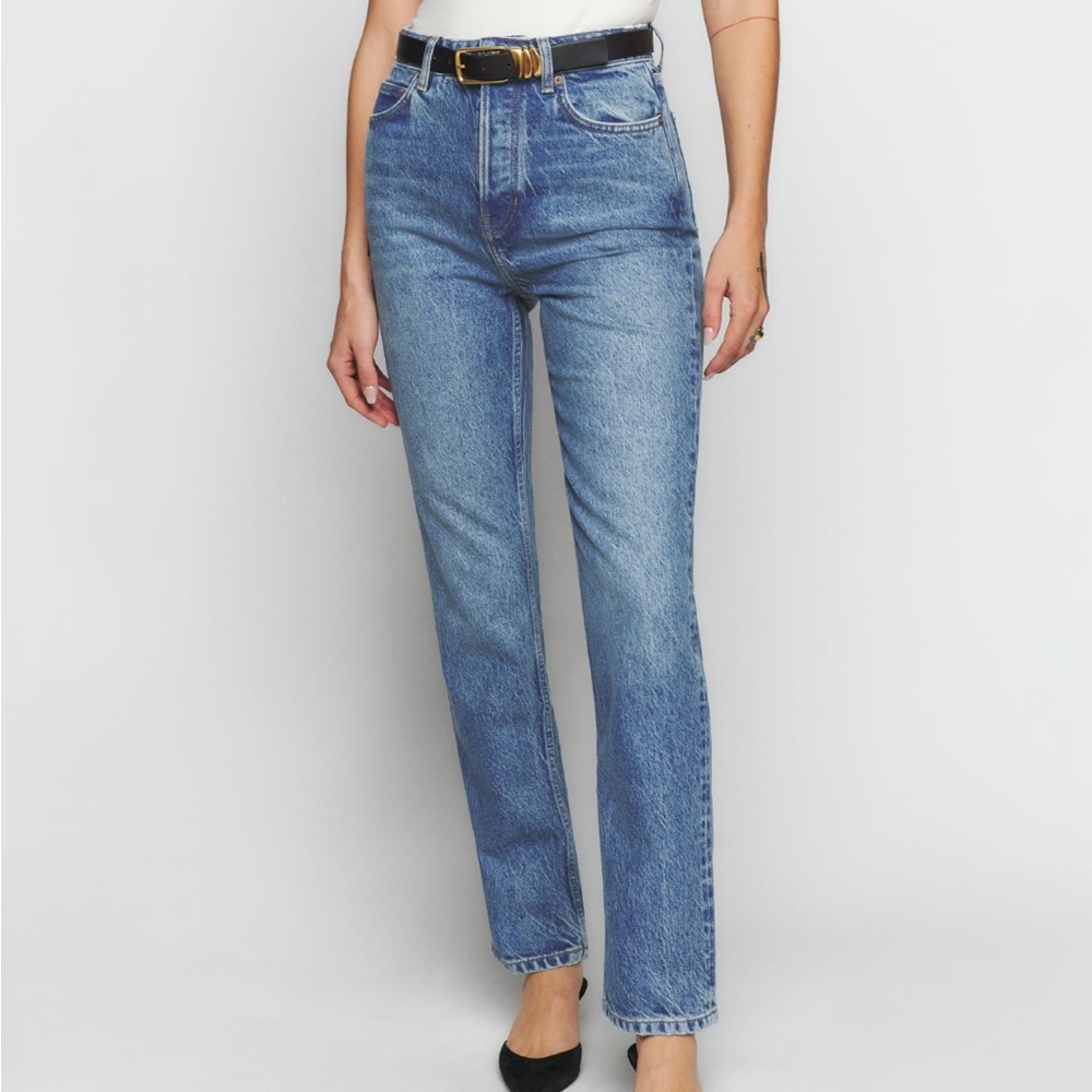 Reformation Cynthia High Rise Straight Jean Size 27